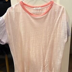 Rag & Bone Coral and Light Pink and purple Top